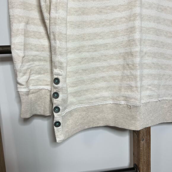 Aerie Long Sleeve Boat Neck Striped Sweatshirt Size Large - Picture 4 of 8